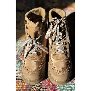 Vintage Y2K NAUTICA Womens 8.5 Lace Up SABRA Ankle Boots Combat Camel‎ Color